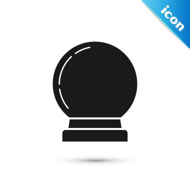 Siyah Magic topu simgesi beyaz arka plan üzerinde izole. Kristal top. Vektör İllüstrasyonu