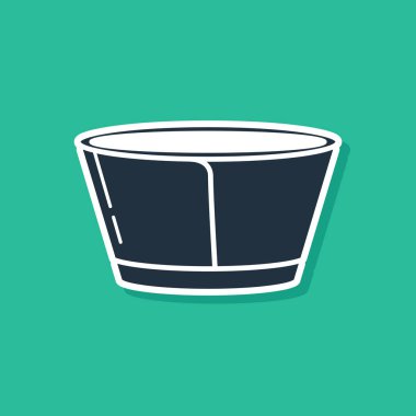 Mavi Koruyucu koni yaka simgesi yeşil arka plan üzerinde izole. Kurtarma hayvan konisi. Hayvan için koni. Vektör İllüstrasyonu