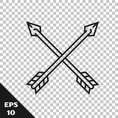 Çapraz Oklar simgesi şeffaf arkaplanda izole edildi. Vektör İllüstrasyonu