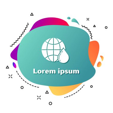 Beyaz arka plan üzerinde izole dünya simgesibeyaz Petek haritası. Dünya arı günü. Kavram ekolojik olay. Sıvı şekilli soyut afiş. Vektör İllüstrasyonu