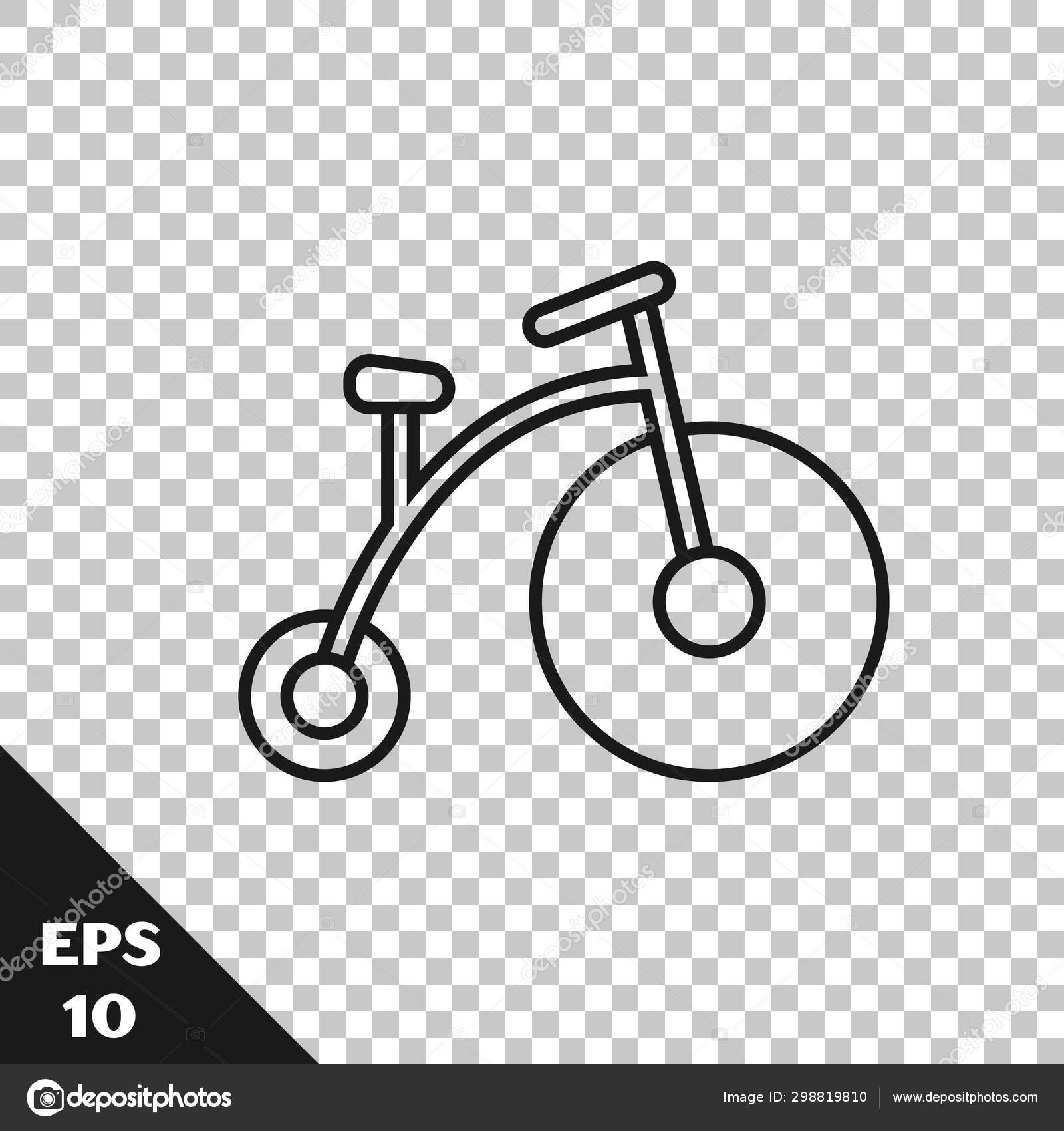 bike with one big wheel and one small