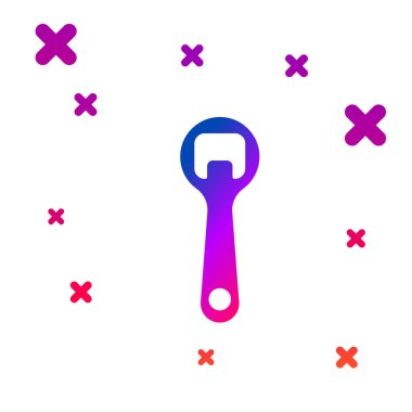 Beyaz arkaplanda renk açıcı simgesi izole edildi. Kademeli rastgele dinamik şekiller. Vektör İllüstrasyonu