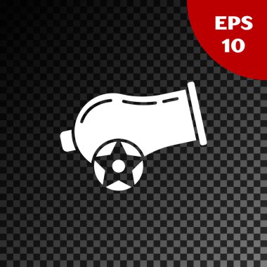 Saydam koyu arka planda yalıtılmış Beyaz Top simgesi. Vektör İllüstrasyonu