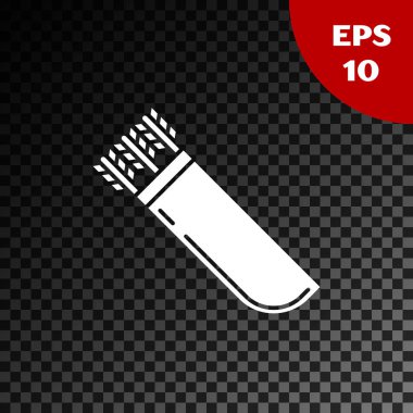 Saydam koyu arka planda izole edilmiş oksimgesi olan beyaz Titreme. Vektör İllüstrasyonu