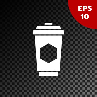 Şeffaf koyu arka plan üzerinde izole bal simgesi ile çay Beyaz Fincan. Tatlı doğal yemekler. Vektör İllüstrasyonu