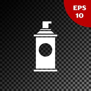 Beyaz Tıraş jeli köpük simgesi şeffaf koyu arka plan üzerinde izole. Tıraş kremi. Vektör İllüstrasyonu