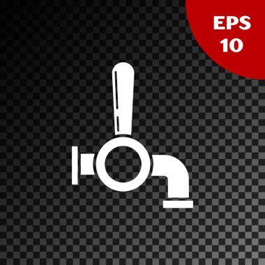 Saydam koyu arka planda yalıtılmış Beyaz Bira dokunun simgesi. Vektör İllüstrasyonu