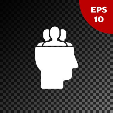 Saydam koyu arka planda yalıtılmış Beyaz Proje takım taban simgesi. İş analizi ve planlaması, danışmanlık, ekip çalışması, proje yönetimi. Vektör İllüstrasyonu