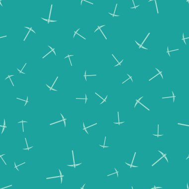 Yeşil Kazma simgesi yeşil arka plan arka plan üzerinde sorunsuz desen izole. Blockchain teknolojisi, kripto para madenciliği, bitcoin, dijital para piyasası, kripto para cüzdanı. Vektör İllüstrasyonu