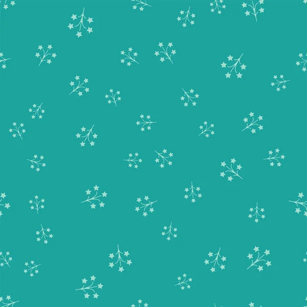Groen Fireworks-pictogram geïsoleerd naadloos patroon op groene achtergrond. Concept van Fun Party. Explosief pyrotechnisch symbool. Vector illustratie — Stockvector
