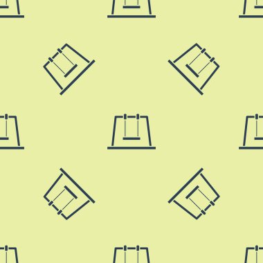 Mavi Salıncak simgesi beyaz arka plan üzerinde sorunsuz desen izole. Oyun alanı sembolü. Vektör İllüstrasyonu