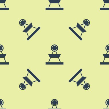 Blue Attraction atlıkarınca simgesi beyaz arka plan üzerinde sorunsuz desen izole. Lunapark. Çocuk eğlence oyun alanı, eğlence parkı. Vektör İllüstrasyonu