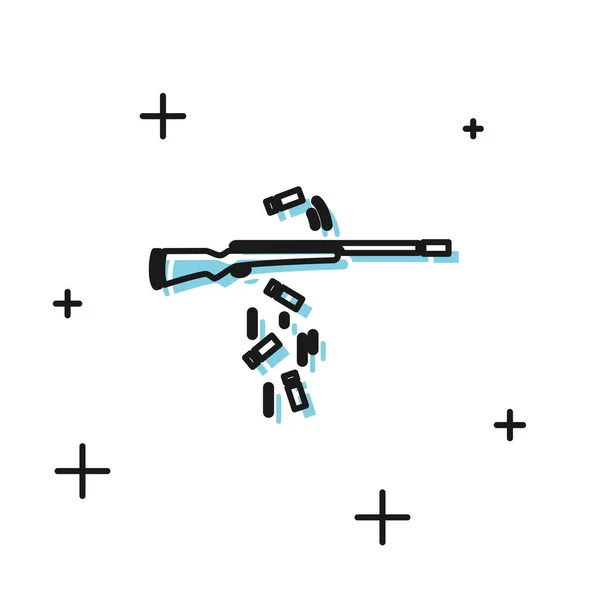 Black Gun shooting icon isolated on white background. Vector Illustration — Stock Vector