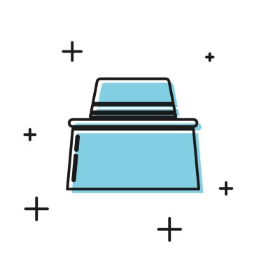 Beyaz arka planda izole şapka simgesi ile Siyah Arıcı. Özel koruyucu üniforma. Vektör İllüstrasyonu