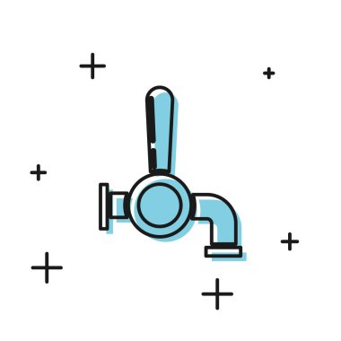 Beyaz arka planda yalıtılmış siyah bira dokunun simgesi. Vektör İllüstrasyonu