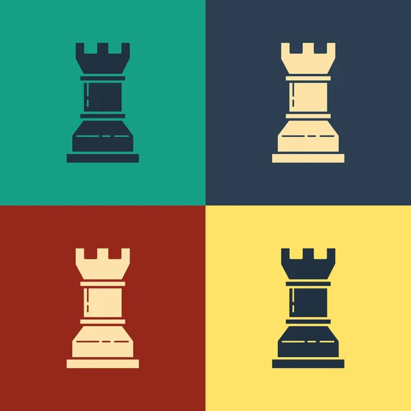 Ikona barevné obchodní strategie izolovaná na barevném pozadí. Šachový symbol. Hra, Správa, finance. Kresba stylu. Vektorová ilustrace — Stockový vektor