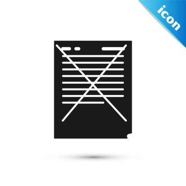 Yanlış cevaplar anket simgesi beyaz arka plan üzerinde izole ile Siyah Sınav kağıt. Test sonuçlarının kötü işareti, başarısız rapor kavramı. Vektör İllüstrasyonu