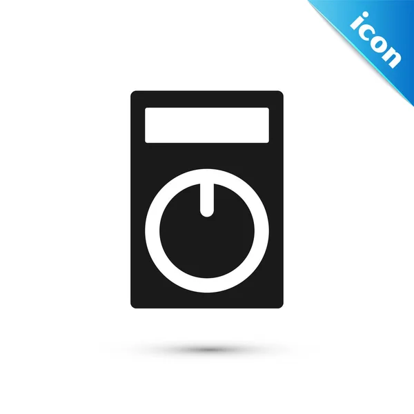 Zwarte Smart Home icoon geïsoleerd op witte achtergrond. Afstandsbediening. Vector illustratie — Stockvector
