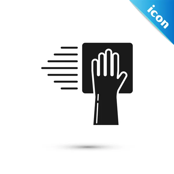 Black Cleaning service icon isolated on white background. Vector Illustration — ストックベクタ