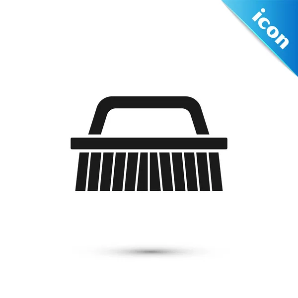 Black Brush for cleaning icon isolated on white background. Vector Illustration — Stock Vector