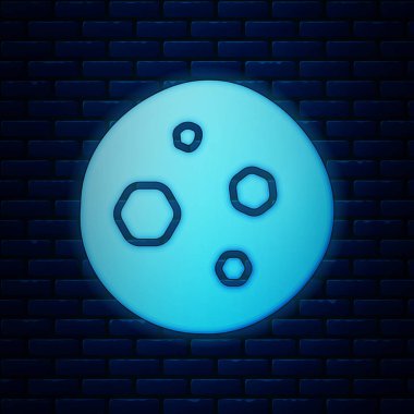 Parlayan neon kurabiyeler ya da duvarda izole edilmiş çikolata ikonlu bisküviler. Vektör İllüstrasyonu