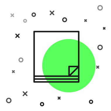 Beyaz arka planda yalıtılmış siyah satır Dosya belge simgesi. Denetim listesi simgesi. İş konsepti. Vektör İllüstrasyonu