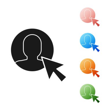 Siyah takım elbiseli adam simgesi beyaz arka planda izole edildi. İş simgesi - kullanıcı profili simgesi. Erkek kullanıcı işareti. Simgeleri renklendirin. Vektör İllüstrasyonu