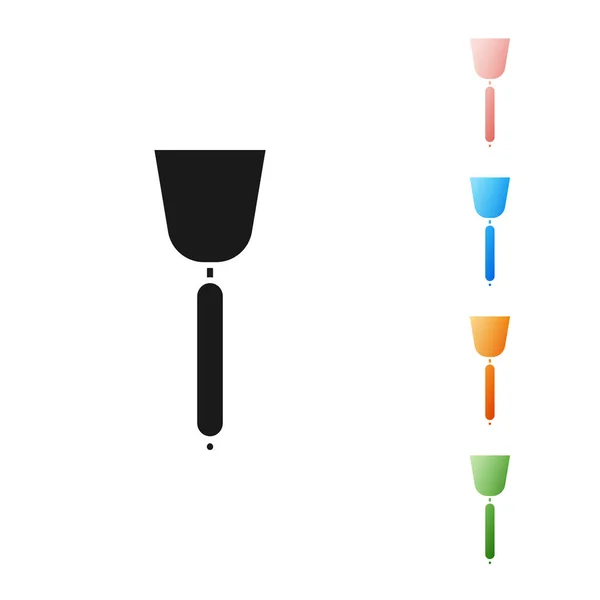 Icône Spatule noire isolée sur fond blanc. Icône de spatule de cuisine. Signe de spatule de barbecue. Barbecue et outil de grill. Définir des icônes colorées. Illustration vectorielle — Image vectorielle