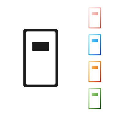 Siyah Polis saldırı kalkanı ikonu beyaz arka planda izole edildi. Simgeleri renklendirin. Vektör İllüstrasyonu