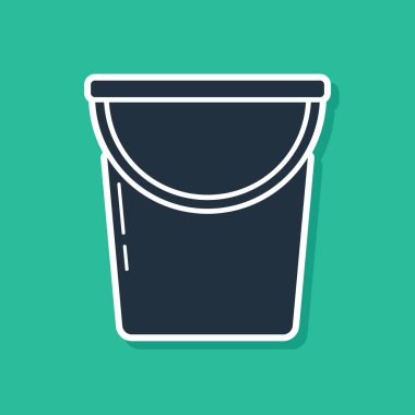 Mavi Kova simgesi yeşil arkaplanda izole edildi. Vektör İllüstrasyonu