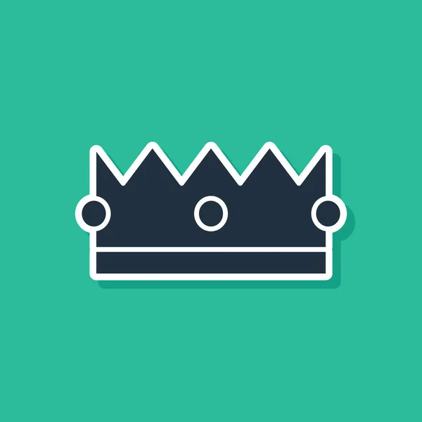 Ікона Blue Crown ізольована на зеленому тлі. Векторний приклад — стоковий вектор