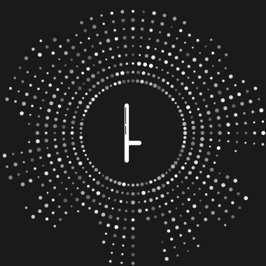 White Police rubber baton icon isolated on grey background. Rubber truncheon. Police Bat. Police equipment. Abstract circle random dots. Vector Illustration