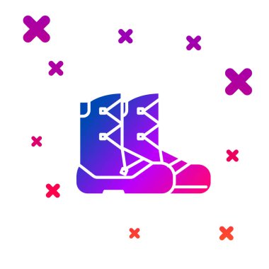 Renkli Çizme simgesi beyaz arkaplanda izole edildi. Kademeli rastgele dinamik şekiller. Vektör İllüstrasyonu