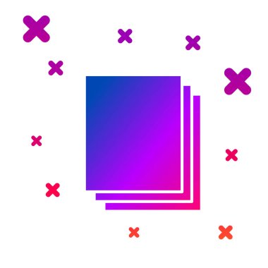 Beyaz arkaplanda izole edilmiş renkli temiz kağıt simgesi. Dosya simgesi. Kontrol listesi simgesi. İş konsepti. Kademeli rastgele dinamik şekiller. Vektör İllüstrasyonu