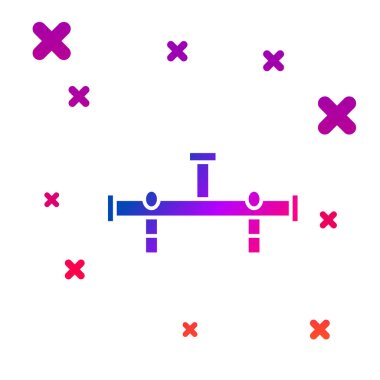 Beyaz arkaplanda renk manifestosu simgesi izole edildi. Kademeli rastgele dinamik şekiller. Vektör İllüstrasyonu