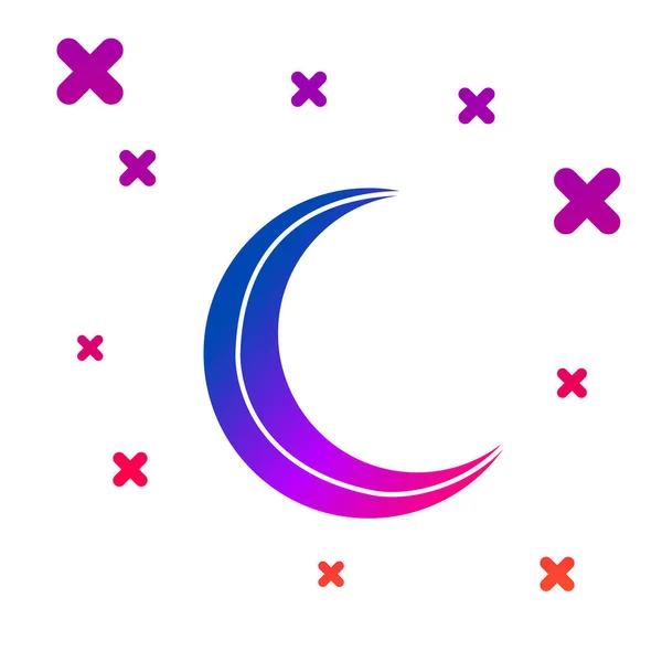 Cor Lua e estrelas ícone isolado no fundo branco. Gradiente formas dinâmicas aleatórias. Ilustração vetorial — Vetor de Stock