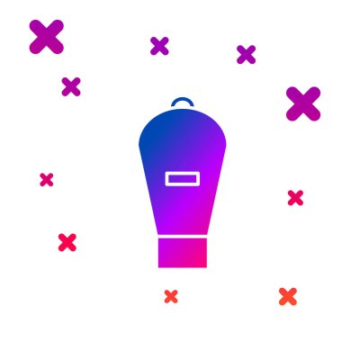 Renk kaldırma simgesi beyaz arkaplanda izole edildi. Su altı ekipmanları. Kademeli rastgele dinamik şekiller. Vektör İllüstrasyonu