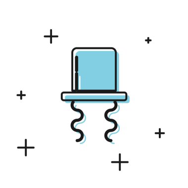 Siyah Ortodoks Yahudi şapkası ve kenarları beyaz arka planda izole edilmiş. Geleneksel giyinmiş Yahudi erkekler. Yahudilik sembolleri. Vektör İllüstrasyonu