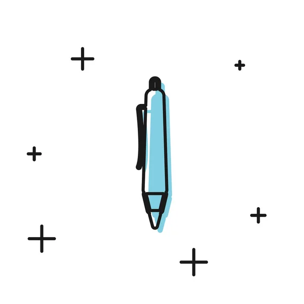 Schwarzes Stift-Symbol auf weißem Hintergrund. Vektorillustration — Stockvektor