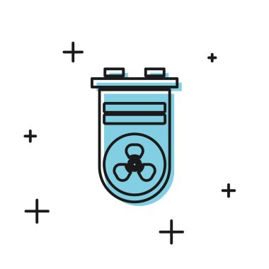 Siyah Video Grafik Kart simgesi beyaz arkaplanda izole edildi. Vektör İllüstrasyonu