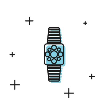 Siyah Zeka simgesi beyaz arkaplanda izole edildi. Vektör İllüstrasyonu