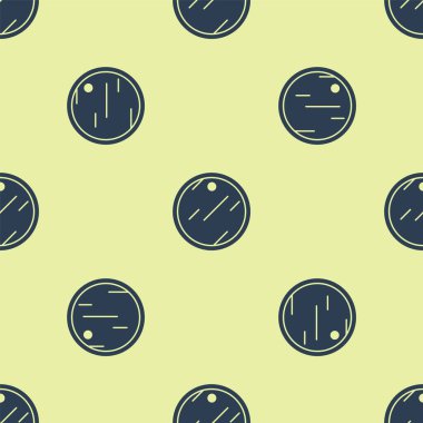 Mavi kesme tahtası simgesi sarı arkaplanda izole edilmiş pürüzsüz desen. Kesme tahtası sembolü. Vektör