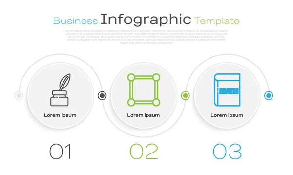 線分チャークボード 図と三角形の数学とチャークボードを設定します ビジネスインフォグラフィックテンプレート ベクトル — ストックベクタ