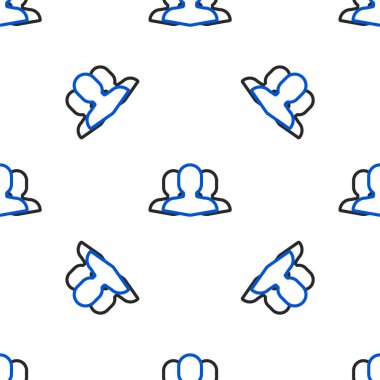 Satır Kullanıcıları grup simgesi beyaz arkaplanda izole edilmiş kusursuz desen. Bir grup insan ikonu. İş simgesi kullanıcı profili simgesi simgesi. Renkli taslak konsepti. Vektör