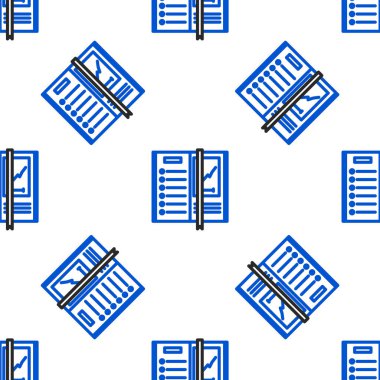 Satır Defteri simgesi beyaz arkaplanda izole edilmiş kusursuz desen. Spiral not defteri simgesi. Yazı tahtası. İş günlüğü. Not defteri kapağı tasarımı. Renkli taslak konsepti. Vektör