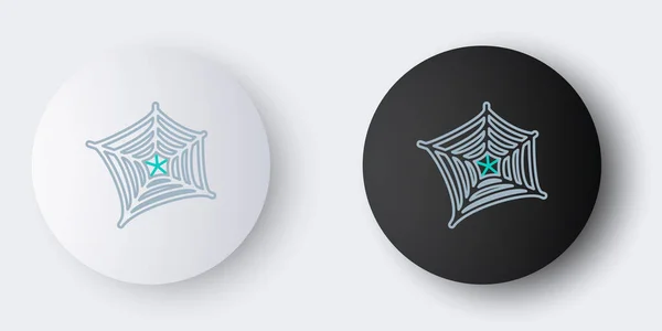 Line Spider Web Symbol Isoliert Auf Grauem Hintergrund Cobweb Zeichen — Stockvektor