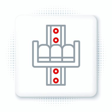 Çizgi Çekim Atlıkarınca simgesi beyaz arkaplanda izole edildi. Eğlence parkı. Çocuklar için eğlence parkı, eğlence parkı. Renkli taslak konsepti. Vektör