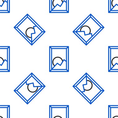 Çizgi Görüntü ikonu beyaz arkaplanda izole edilmiş pürüzsüz desen. Renkli taslak konsepti. Vektör