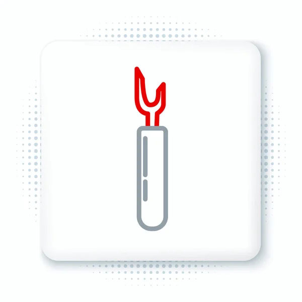 Line Cutter Icône Outil Isolé Sur Fond Blanc Couteau Coudre — Image vectorielle