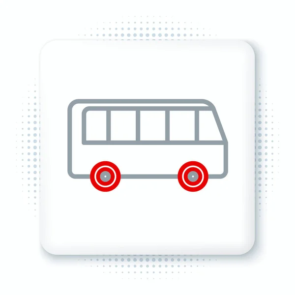 Icono Bus Línea Aislado Sobre Fondo Blanco Concepto Transporte Autobús — Vector de stock